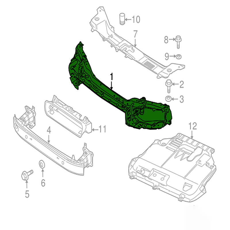 ভোলভো এস৪০ ভি৫০ সি৩০ এর জন্য ওমলা ফ্রন্ট রেডিয়েটর সাপোর্ট ওই ৩১৩৩৫২৬৩ ফ্রন্ট এন্ড ফ্রেম